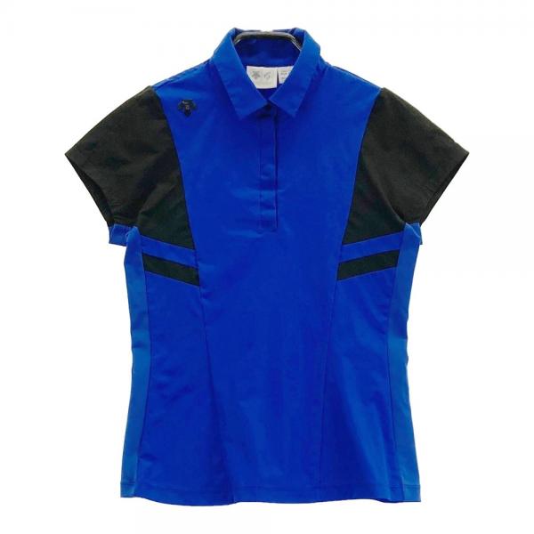 DESCENTE GOLF デサントゴルフ 半袖ポロシャツ ブルー系 サイズ：S 