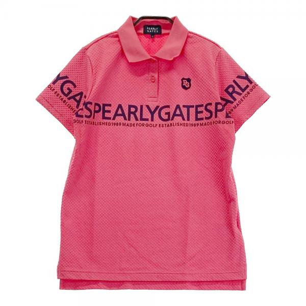 PEARLY GATES パーリーゲイツ 半袖ポロシャツ シアサッカー ロゴ 