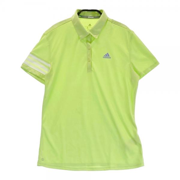 ADIDAS GOLF アディダスゴルフ HA0231 2022年モデル 半袖ポロシャツ ボタンダウン グリーン系 サイズ：OT ランク：B  【中古】ゴルフウェア