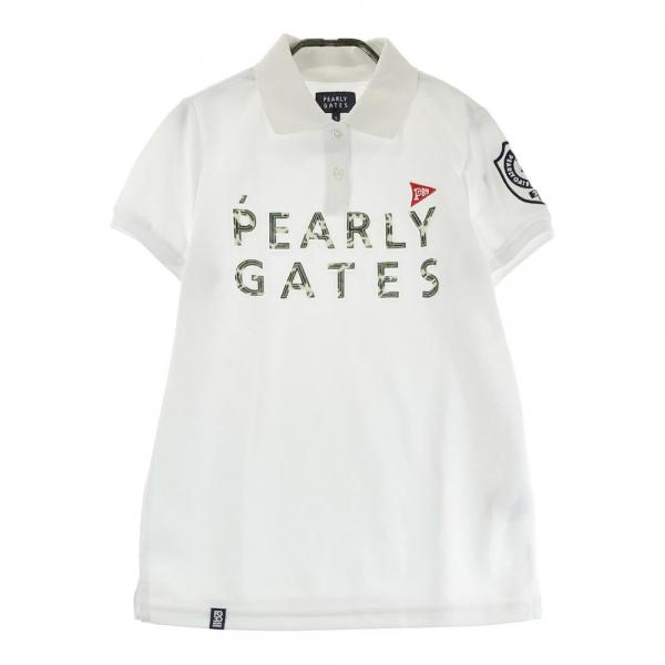 PEARLY GATES パーリーゲイツ 055-9260754 半袖ポロシャツ ホワイト系 サイズ：1 ランク：B 【中古】ゴルフウェア