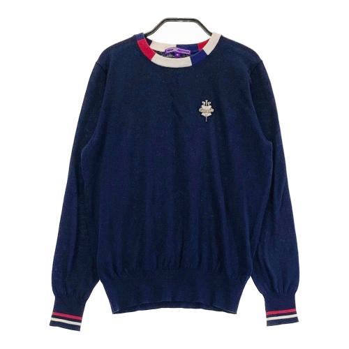 BEAMS GOLF ビームスゴルフ 裏地付 Vネック ニットセーター ワッペン グレー系 サイズ：M ランク：B 【中古】ゴルフウェア ニット 中古 ゴルフウェア通販サイトSTST(ストスト)