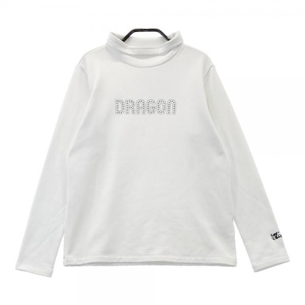 DANCE WITH DRAGON ダンスウィズドラゴン 裏起毛 ハイネック 長袖Tシャツ ホワイト系 サイズ：3 ランク：B 【中古】ゴルフウェア