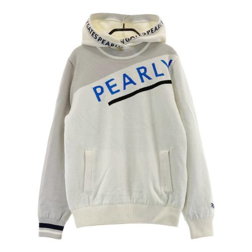 パーリーゲイツ  ニットパーカー　ホワイト PEARLY GATES パーリーゲイツ 2023年モデル ツインニット パーカー