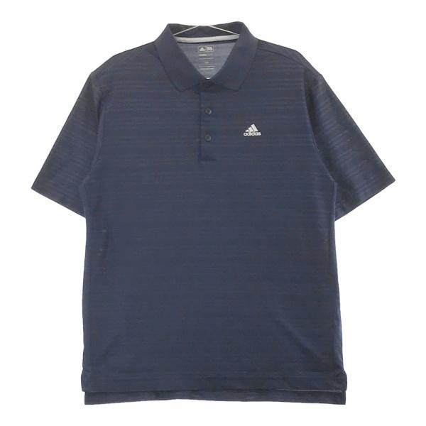 ADIDAS GOLF アディダスゴルフ P16795 半袖ポロシャツ ボーダー柄 ネイビー系 サイズ：L ランク：B 【中古】ゴルフウェア ポロシャツ  中古ゴルフウェア通販サイトSTST(ストスト)