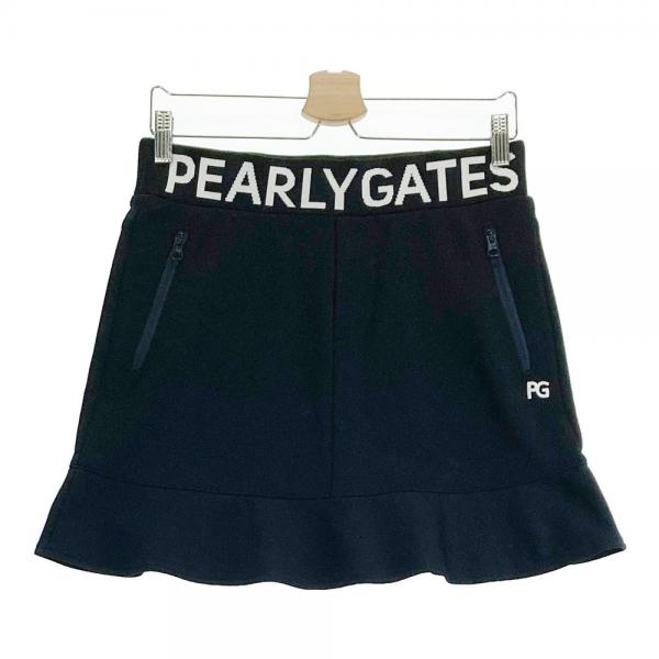 PEARLY GATES パーリーゲイツ 裾フレア スカート ネイビー系 サイズ：1 