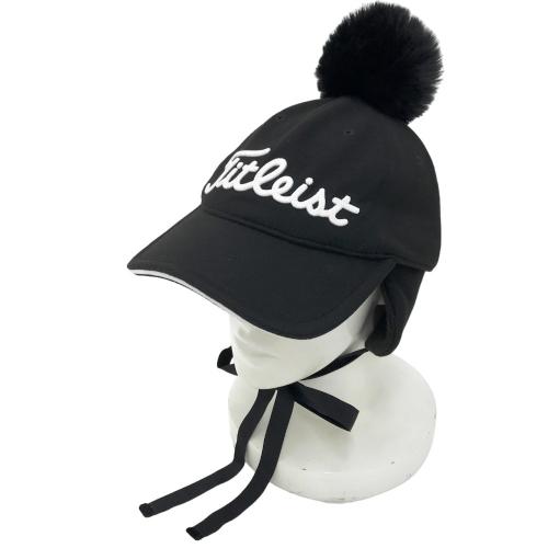 Titleist - ☆Titleist golf☆ タイトリスト韓国　ボンボンキャップ TITLEIST タイトリスト ボンボン付き 2WAYキャップ ブラック系