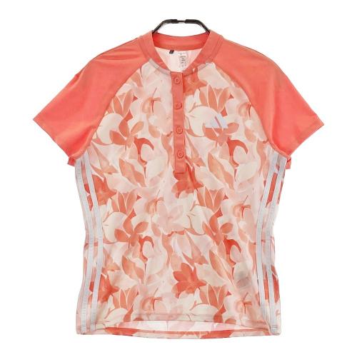 ADIDAS GOLF アディダスゴルフ 半袖Tシャツ 花柄 オレンジ系