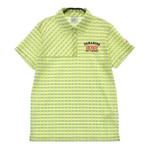 Paradiso - 【GOLFウェア】未使用 Paradiso ポロシャツ 半袖 総柄 Mサイズ Paradiso - 【GOLFウェア】未使用 Paradiso ポロシャツ 半袖 総