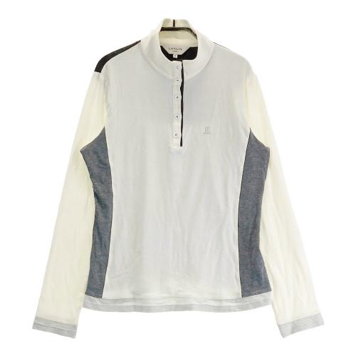 サイズ：38 LANVIN SPORT ランバン スポール  ハイネック 長袖Tシャツ ボーダー柄 ホワイト系 [240101502706] ゴルフウェア レディース ストスト 新品】LANVIN SPORT ランバン スポール ハイネック 長袖Tシャツ