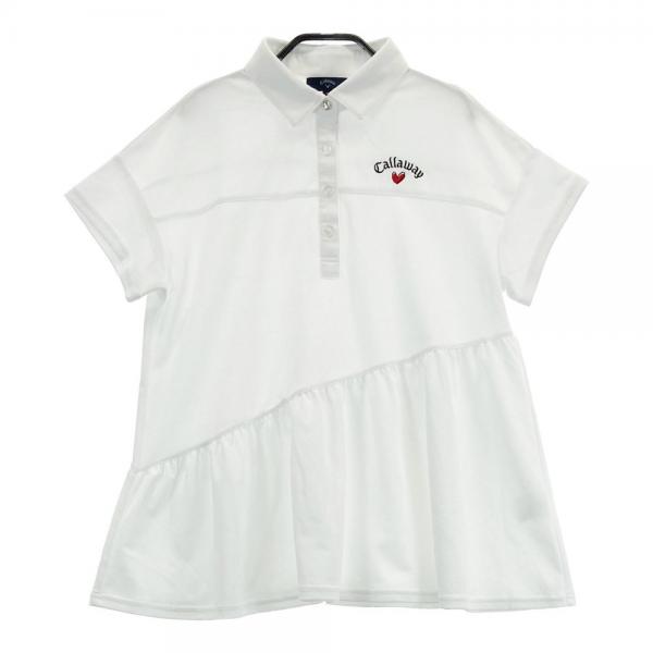CALLAWAY キャロウェイ 半袖 ポロシャツ ホワイト系 サイズ：M ランク：A- 【中古】ゴルフウェア