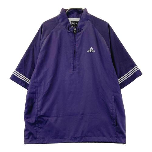 Adidas GOLF アディダスゴルフ ハーフジップ 半袖ブルゾン 蓄熱 パープル