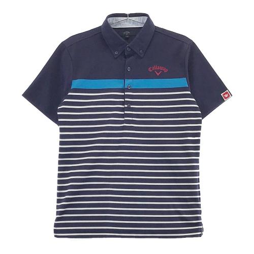 中古 メンズ キャロウェイ Callaway 半袖ポロシャツ M ネイビー