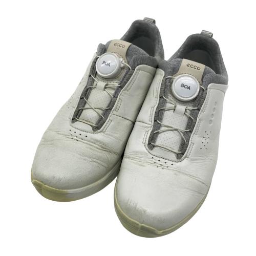 ecco エコー 10291359021 S-THREE BOA スパイクレス ゴルフシューズ ホワイト系 サイズ：24.0 ランク：B 【中古】ゴルフウェア  シューズ 中古ゴルフウェア通販サイトSTST(ストスト)