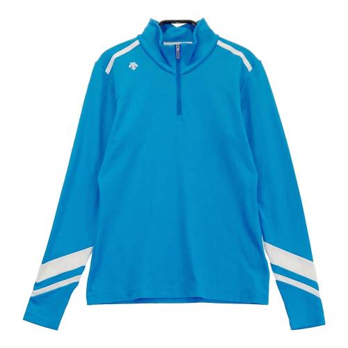 DESCENTE GOLF デサントゴルフ ハーフジップ 長袖Tシャツ ブルー