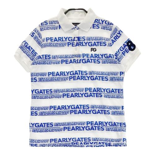 【史上最も激安】 PEARLY GATES パーリーゲイツ 半袖 ポロシャツ ロゴ総柄 パーリーゲイツ