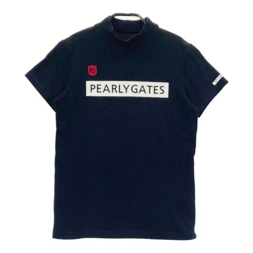 PEARLYGATES ストレッチドビー半袖ハイネックカットソー　ネイビー PEARLYGATES ストレッチドビー半袖ハイネックカットソー
