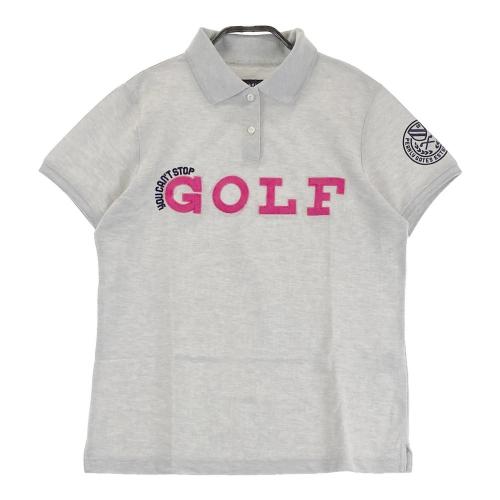 TRAVIS MATHEW トラビスマシュー 半袖ポロシャツ 総柄 グレー系
