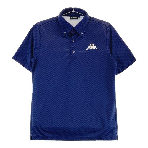 KAPPA GOLF カッパゴルフ 半袖ポロシャツ ボタンダウン 総柄 ネイビー系 サイズ：M ランク：A- 【中古】ゴルフウェア ポロシャツ 中古 ゴルフウェア通販サイトSTST(ストスト)