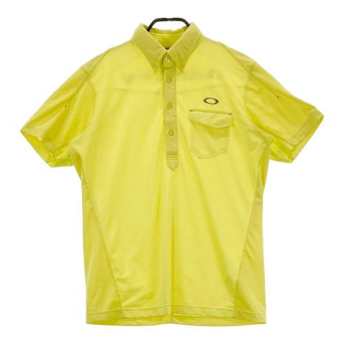 サイズ：XL OAKLEY オークリー 433627JP 半袖ポロシャツ ボタンダウン 総柄 ネイビー系 [240101421949] ゴルフウェア メンズ ストスト サイズ：XL OAKLEY オークリー 433627JP 半袖ポロシャツ ボタン