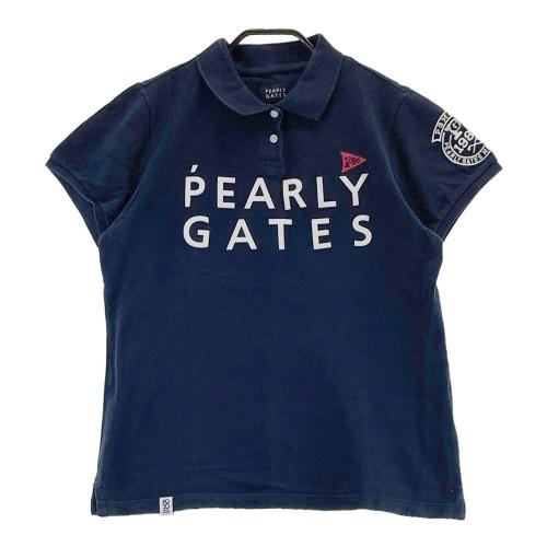 PEARLY GATES パーリーゲイツ 半袖 ポロシャツ 30周年 ネイビー系 サイズ：0 ランク：B 【中古】ゴルフウェア ポロシャツ  中古ゴルフウェア通販サイトSTST(ストスト)