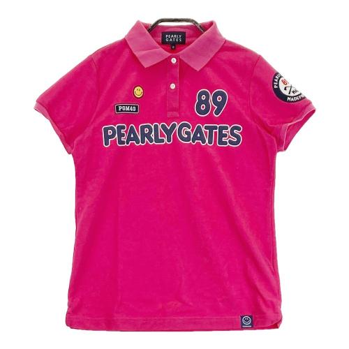 サイズ：1 PEARLY GATES パーリーゲイツ  半袖ポロシャツ ニコちゃん  ピンク系 [240101447986] ゴルフウェア レディース ストスト 楽天市場】PEARLY GATES パーリーゲイツ 半袖ポロシャツ ニコ