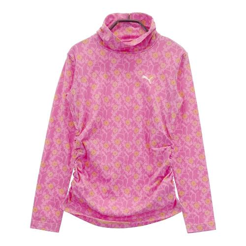 PUMA GOLF プーマゴルフ 半袖ワンピース 総柄 ピンク系 サイズ