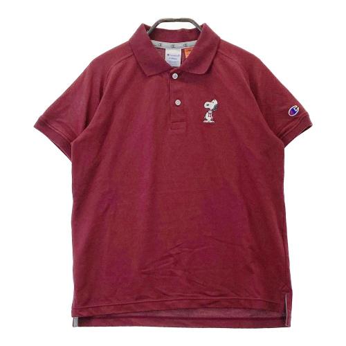 BEAMS GOLF ビームスゴルフ ×Champion 半袖ポロシャツ スヌーピー レッド系 サイズ：SMALL ランク：B 【中古】ゴルフウェア  ポロシャツ 中古ゴルフウェア通販サイトSTST(ストスト)