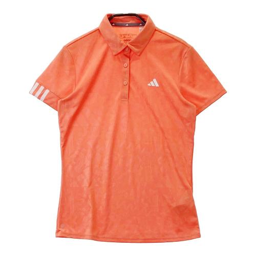 サイズ：M ADIDAS GOLF アディダスゴルフ IK9821 2024年モデル 半袖ポロシャツ 総柄 オレンジ系 [240101475164] ゴルフウェア レディース ストスト ADIDAS GOLF アディダスゴルフ IK9821 2024年モデル 半袖