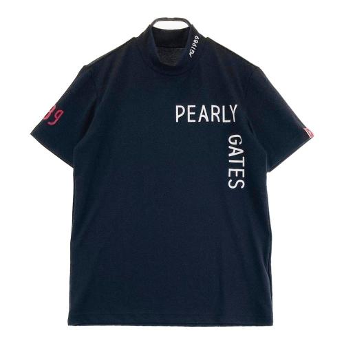 PEARLY GATES パーリーゲイツ 2024年モデル ハイネック半袖Tシャツ ブラック系 サイズ：4 ランク：A- 【中古】ゴルフウェア Tシャツ  中古ゴルフウェア通販サイトSTST(ストスト)