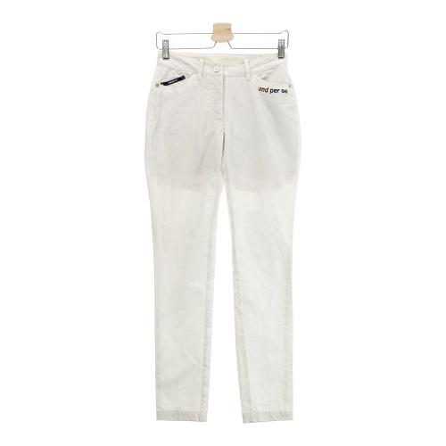coco 中古 アンパスィ and per se レディース パンツ S 白 ロングパンツ シンプル ストレッチ 薄手 and per se 【30％OFF！セール！】アンパスィ/and (2023春夏新作