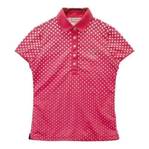 美品【and per se】アンパスィ ロゴドット柄 半袖ポロシャツ ゴルフ 美品【and per se】アンパスィ ロゴドット柄 半袖ポロシャツ