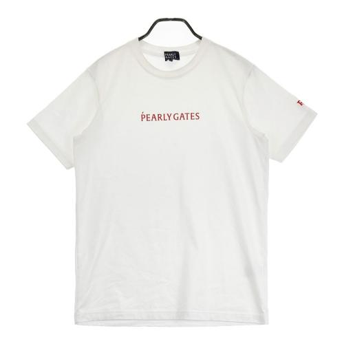 サイズ：M the 5525 ゴーゴーニーゴー ×nano universe 半袖Tシャツ ロゴプリント  ネイビー系 [240101439911] ゴルフウェア メンズ ストスト the 5525 ゴーゴーニーゴー 半袖Tシャツ ロゴプリント ホワイト