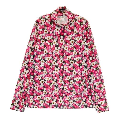 DANCE WITH DRAGON ダンスウィズドラゴン ハイネック 長袖Tシャツ 花柄