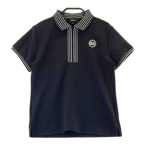 サイズ：S Bull&Bull ブル アンド ブル ; ハイネック 半袖Tシャツ  ブラック系 [240101420399] ゴルフウェア レディース ストスト Bull&Bull ブル アンド ブル ハイネック 半袖Tシャツ ブラック系