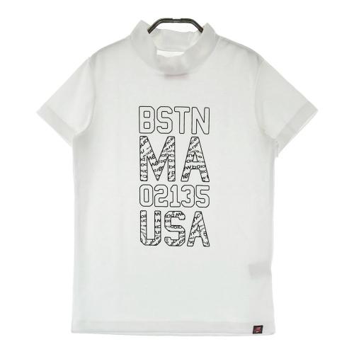 サイズ：1 NEW BALANCE GOLF ニューバランス  モックネック 半袖Tシャツ ボーダー柄 ネイビー系 [240101444030] ゴルフウェア レディース ストスト NEW BALANCE GOLF ニューバランス モックネック 半袖Tシャツ