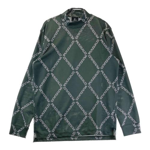 サイズ：5 1PIU1UGUALE3 GOLF GRT236 長袖襟付きTシャツ  グリーン系 [240101420622] ゴルフウェア メンズ ストスト 1PIU1UGUALE3 GOLF GRT236 長袖襟付きTシャツ グリーン系 サイズ