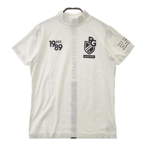サイズ：0 PEARLY GATES パーリーゲイツ ニコちゃん ハイネック 半袖Tシャツ イナズマ ワッペン  ホワイト系 [240101414360] ゴルフウェア レディース ストスト PEARLY GATES パーリーゲイツ 2024年モデル ハイネック 半袖T