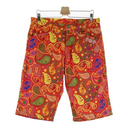 美品 ダンスウィズドラゴン ハーフパンツ 3 (L) 黒 ペイズリー柄