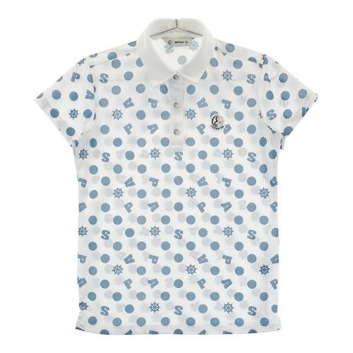 美品【and per se】アンパスィ ロゴドット柄 半袖ポロシャツ ゴルフ 美品【and per se】アンパスィ ロゴドット柄 半袖ポロシャツ
