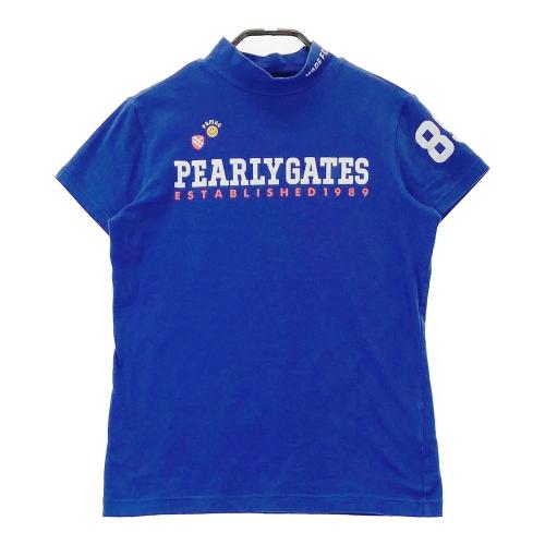 サイズ：4 PEARLY GATES パーリーゲイツ  半袖ポロシャツ ニコちゃん  グレー系 [240101453856] ゴルフウェア メンズ ストスト PEARLY GATES パーリーゲイツ 半袖ポロシャツ ニコちゃん ブルー