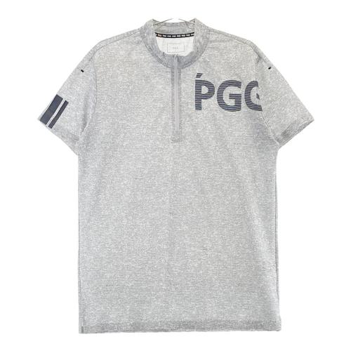 PGG PEARLY GATES パーリーゲイツ 2023年モデル 268-3167407 ハーフジップ 半袖Tシャツ 総柄 ホワイト系 サイズ：4  ランク：B 【中古】ゴルフウェア Tシャツ 中古ゴルフウェア通販サイトSTST(ストスト)