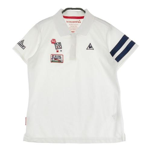 サイズ：M LE COQ GOLF ルコックゴルフ  半袖ハーフジップポロシャツ 総柄 ホワイト系 [240101425184] ゴルフウェア レディース ストスト 楽天市場】ルコック ハーフジップ半袖シャツ（ゴルフ｜スポーツ