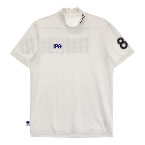 サイズ：4 PEARLY GATES パーリーゲイツ  ハイネック 長袖Tシャツ 裏起毛 ロゴ総柄 ホワイト系 [240101427359] ゴルフウェア メンズ ストスト PEARLY GATES パーリーゲイツ ハイネック 長袖Tシャツ 裏起毛