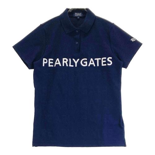 【美品】パーリーゲイツ　半袖ポロシャツ　ネイビー　近年モデル　0 PEARLY GATES パーリーゲイツ 半袖ポロシャツ ネイビー系 0