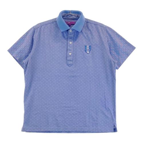 BEAMS GOLF ビームスゴルフ 半袖ポロシャツ ドット柄 ブルー系