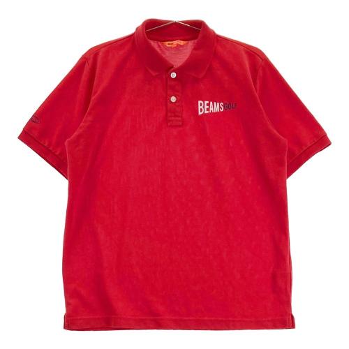 サイズ：L BEAMS GOLF ビームスゴルフ  半袖ポロシャツ  レッド系 [240101378569] ゴルフウェア メンズ ストスト BEAMS GOLF ビームスゴルフ 半袖ポロシャツ レッド系 サイズ：L