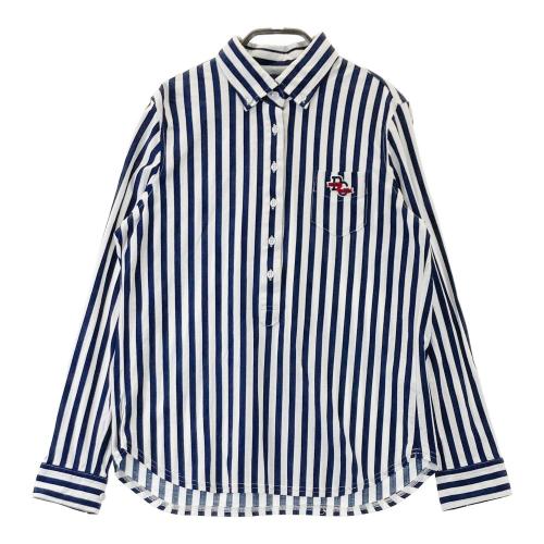 サイズ：2 PEARLY GATES パーリーゲイツ  長袖ポロシャツ ストライプ ネイビー系 [240101441859] ゴルフウェア レディース ストスト 1-240101307747-m-01-pl.jpg