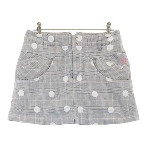 サイズ：00 PEARLY GATES パーリーゲイツ  コットン混 プリーツスカート 千鳥 グレンチェック柄 グレー系 [240101363368] ゴルフウェア レディース ストスト PEARLY GATES パーリーゲイツ コットン混 プリーツスカート 千鳥