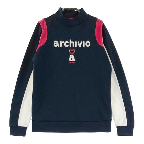 ARCHIVIO アルチビオ ポロシャツ 36 ネイビー ゴルフ ゴルフ