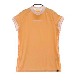 サイズ：2 NEW BALANCE GOLF ニューバランス 2022年モデル ハイネック 半袖Tシャツ サイドロゴ オレンジ系 [240101281844] ゴルフウェア レディース ストスト NEW BALANCE GOLF ニューバランス 2022年モデル ハイネック 半袖